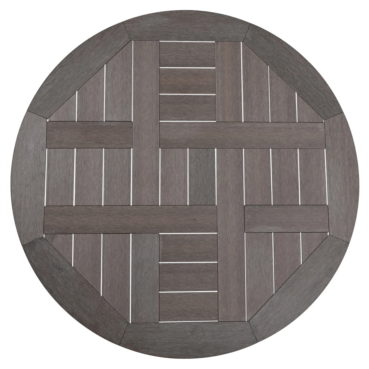 Sanibel Outdoor Wicker 48" Round Dining Table In Peppercorn - Image 4