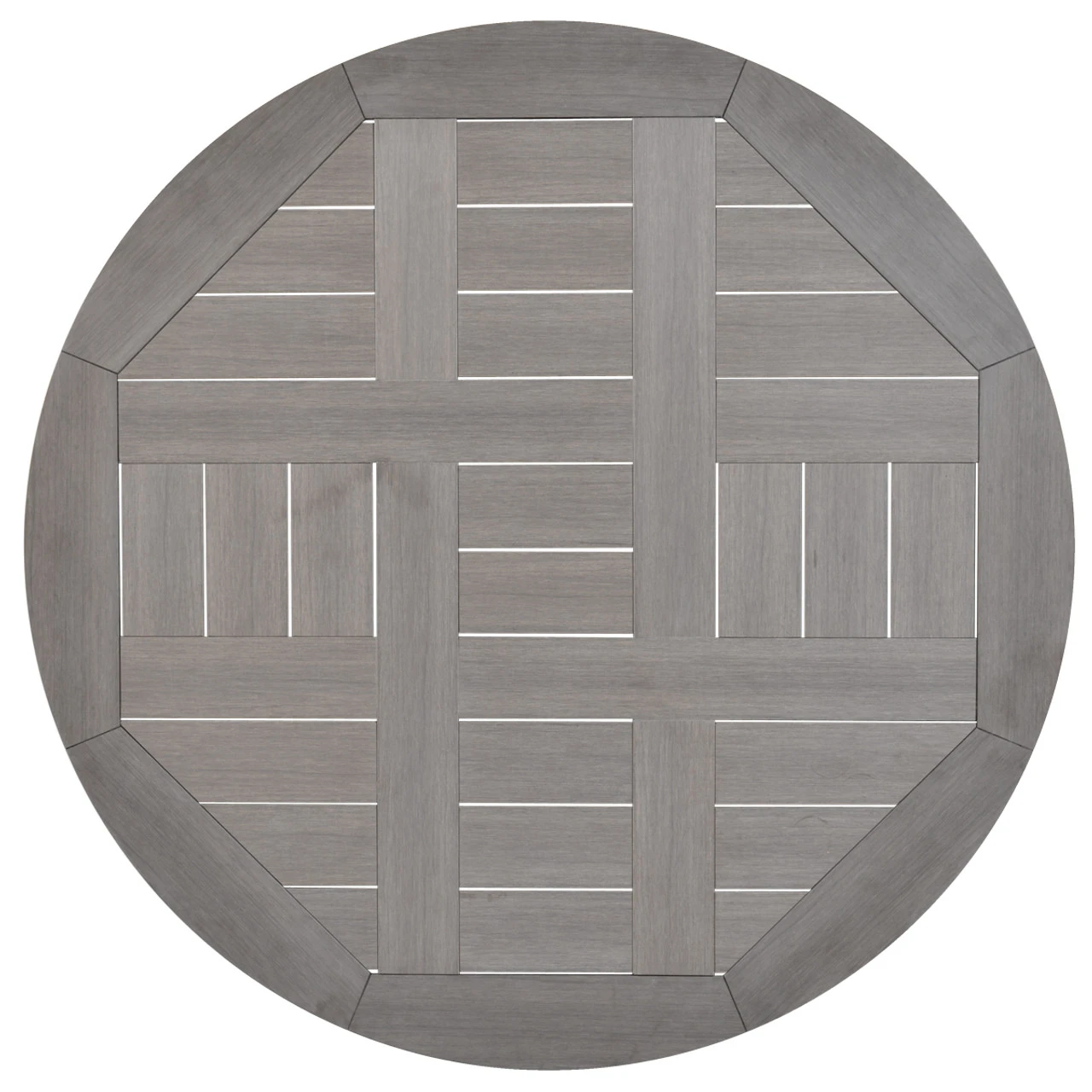 Madeira Outdoor PoliSoul Top 48" Round Dining Table In Midnight - Image 2