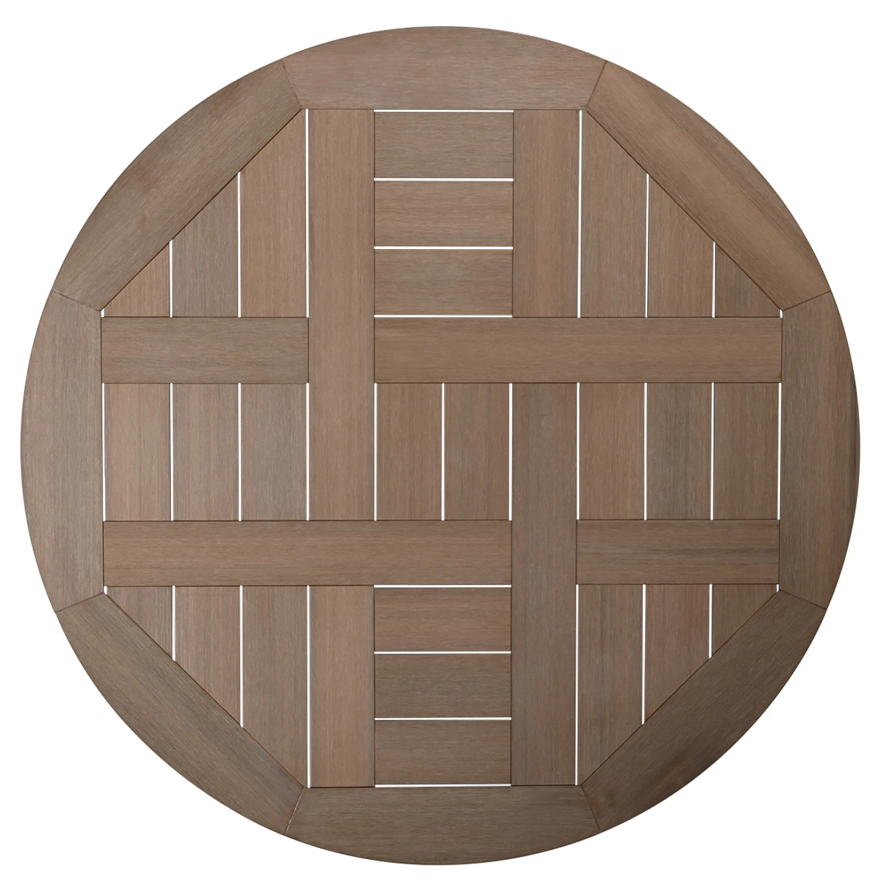 Sanibel Outdoor Wicker 48" Round Dining Table In Nutmeg