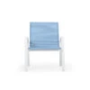Madeira Outdoor Sling Club Chair In Textured White With Dupione Poolside Sling
