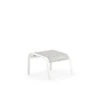 Madeira Outdoor Sling Ottoman In Textured White With Caribbean Cane Sling
