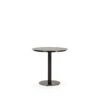Madeira Outdoor 29" Round Aluminum Slat Top Bistro Table In Midnight Finish