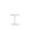 Madeira Outdoor 29" Round Aluminum Slat Top Bistro Table In Textured White Finish