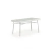 Madeira Outdoor Cocktail Table In Textured White With Glass Top