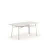 Madeira Outdoor Cocktail Table In Textured White With Poly Top In Linen