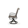 Madeira Outdoor Sling Swivel Dining Chair In Midnight With Napa Brindle Sling