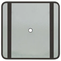 Cabana Outdoor 36" Square Glass Top Counter Height Table In Charcoal