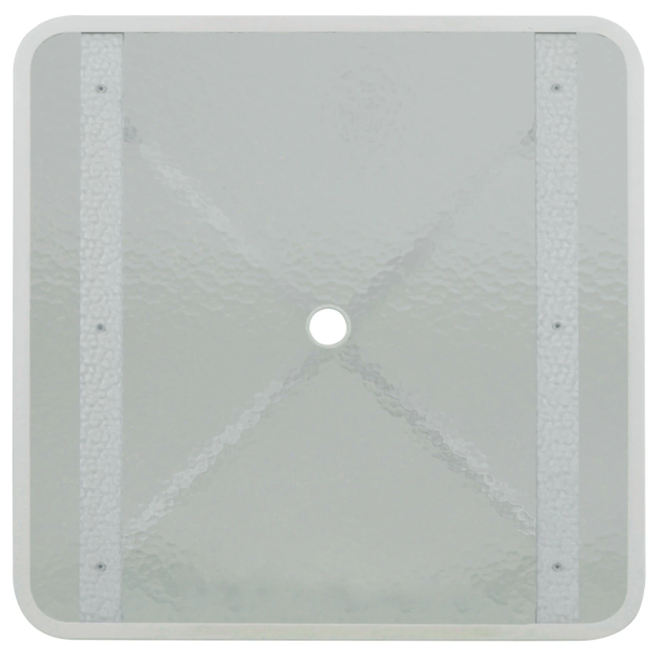 Madeira Outdoor 36" Square Glass Top Bar Height Table In Textured White - Image 4