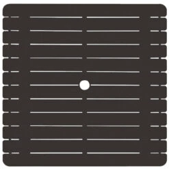 Reef Outdoor 36" Square Aluminum Slat Top Counter Height Table In Midnight