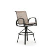 Madeira Outdoor Sling Bar Stool In Midnight With Napa Brindle Sling