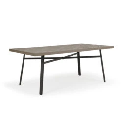 Madeira PoliSoul Top 42" X 75" Rectangle Dining Table In Midnight