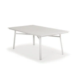 Madeira 42" X 75" Rectangular Poly Top Dining Table In Textured White