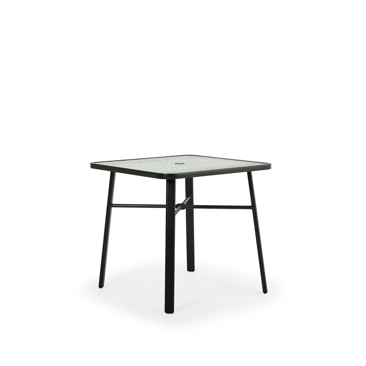 Madeira Outdoor 36" Square Glass Top Counter Height Table In Midnight - Image 2