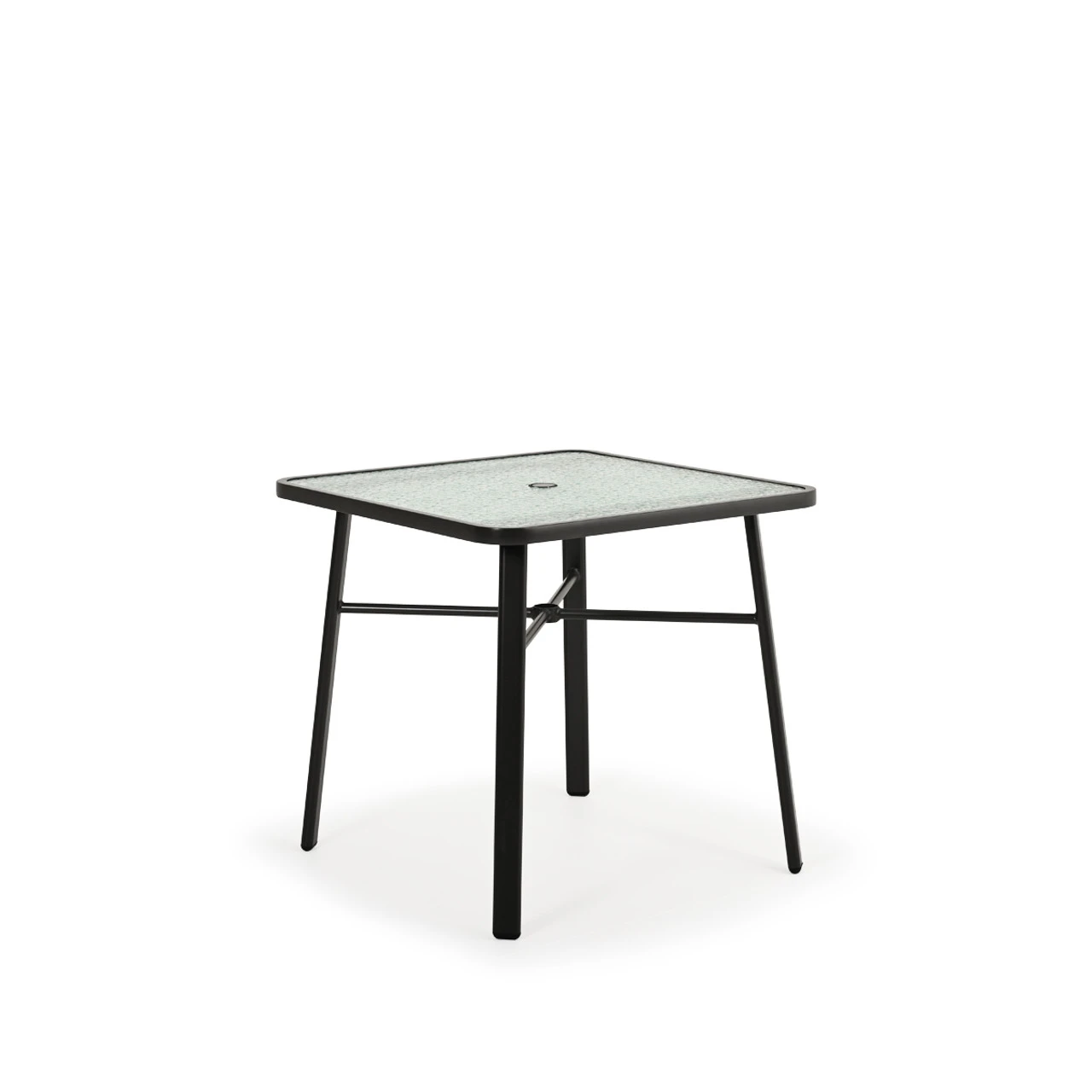 Reef Outdoor 36" Square Glass Top Bar Height Table In Midnight - Image 3
