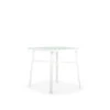 Madeira Outdoor 36" Square Glass Top Counter Height Table In Textured White