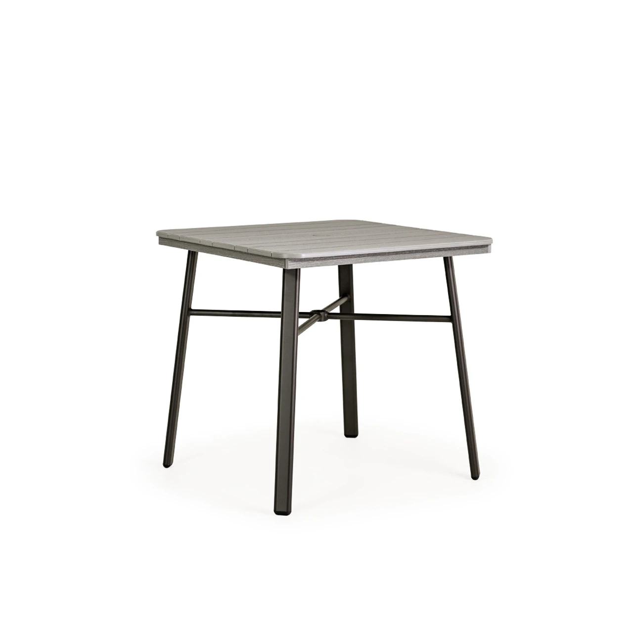 Cabana Outdoor 36" Square Poly Top Counter Height Table In Charcoal - Image 4