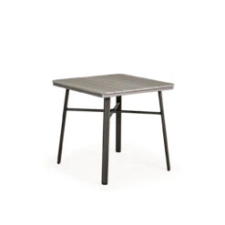 Cabana Outdoor 36" Square Poly Top Counter Height Table In Charcoal
