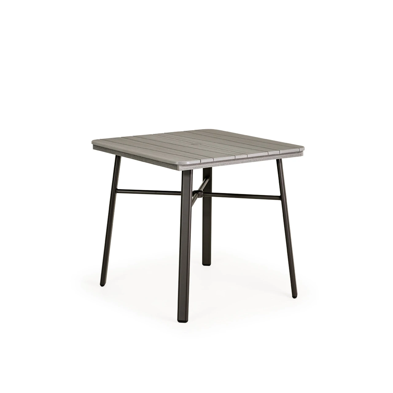 Cabana Outdoor 36" Square Poly Top Counter Height Table In Charcoal