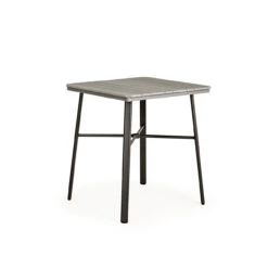 Cabana Outdoor 36" Square Poly Top Bar Height Table In Charcoal