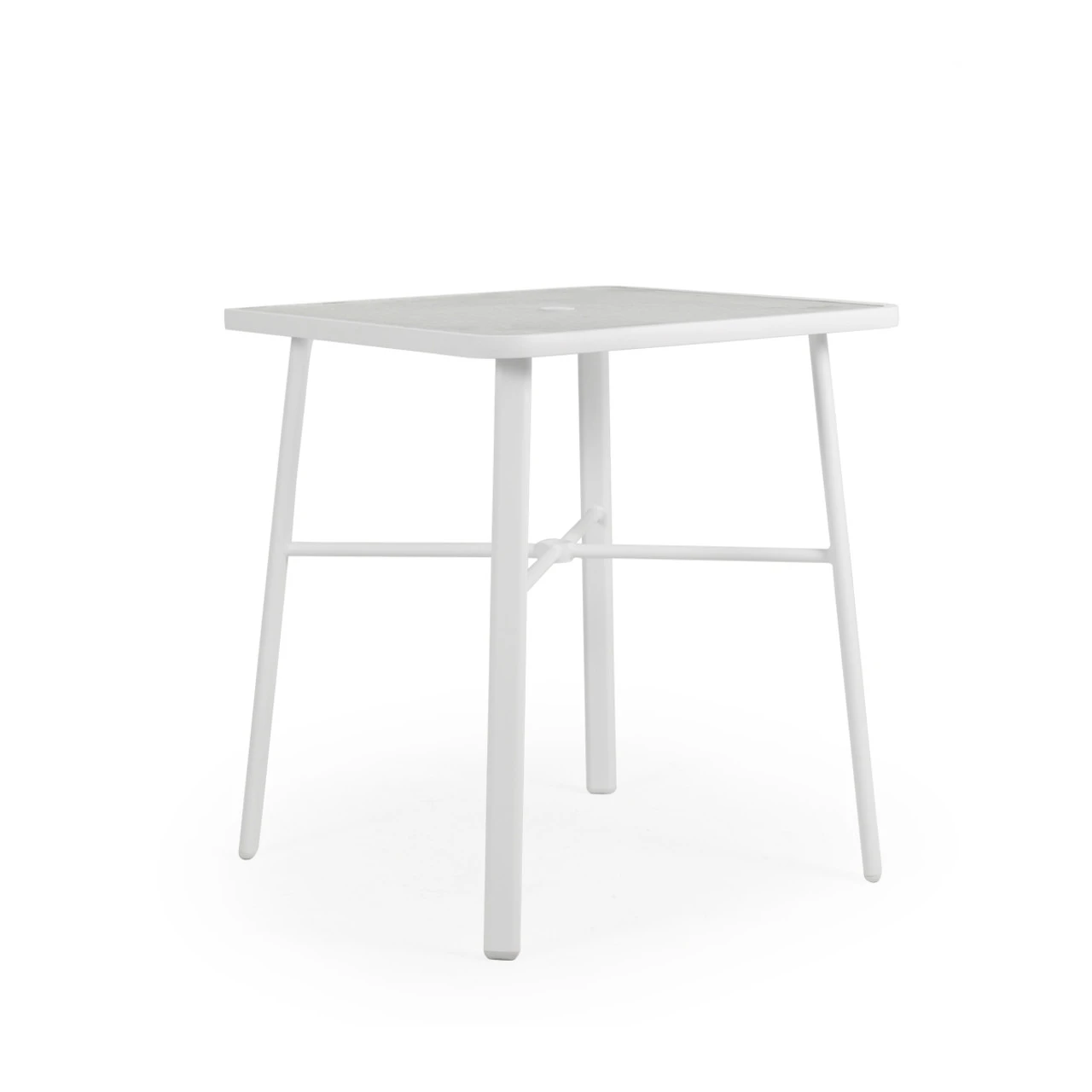 Madeira Outdoor 36" Square Glass Top Bar Height Table In Midnight - Image 2