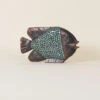 Indoor Wooden Fish With Blue Mosaic Body