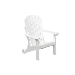 Oceanside Outdoor Poly Lumber Adirondack Recliner With Pull Out Ottoman