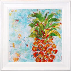 Pineapple Bright By Kellie Day - Framed Art