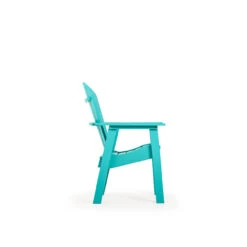 Oceanside Outdoor Poly Lumber Dining Arm Chair In Turquoise