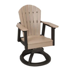 Oceanside Outdoor Poly Lumber Swivel Rocker Dining Chair