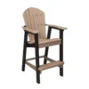 Oceanside Outdoor Poly Lumber Counter Height Stool With Arms