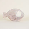 Indoor Small Distressed Abstract Fish With Mirror Rimmed Eye