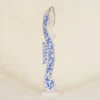 Indoor Large Wooden Seahorse With Blue & White Mosaic Design