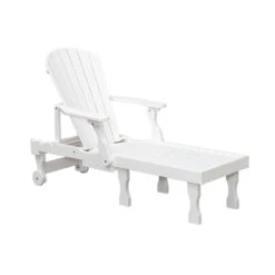 Oceanside Outdoor Poly Lumber Chaise Lounge With Retractable Tray