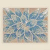 Indoor Blue Flower Mosaic Canvas Art