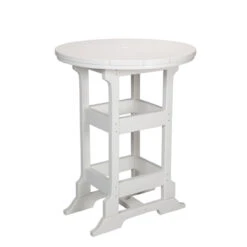 Oceanside Outdoor 28" Round Poly Lumber Bar Table