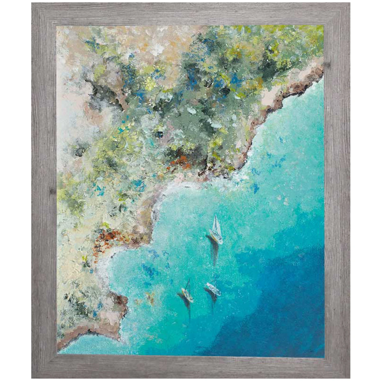Playa Escondida From Above By Patricia Pinto - Framed Art
