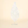 Metal Leaf On Stand, White Pearlized Finish