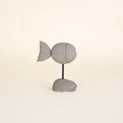 Stone Fish On Stand, Large