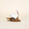 Wood Bird On Root Base