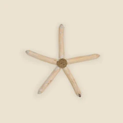 Wood Starfish With Rope, Large