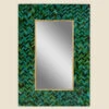 Green And Blue Mosaic Framed Mirror