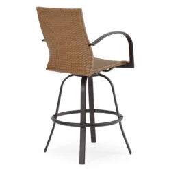 Empire Outdoor Wicker Bar Stool With Arms