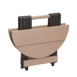 Outdoor Poly Lumber Round Folding Table