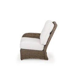 Maldives Outdoor Wicker Left Facing Arm Chair In Ash Weave