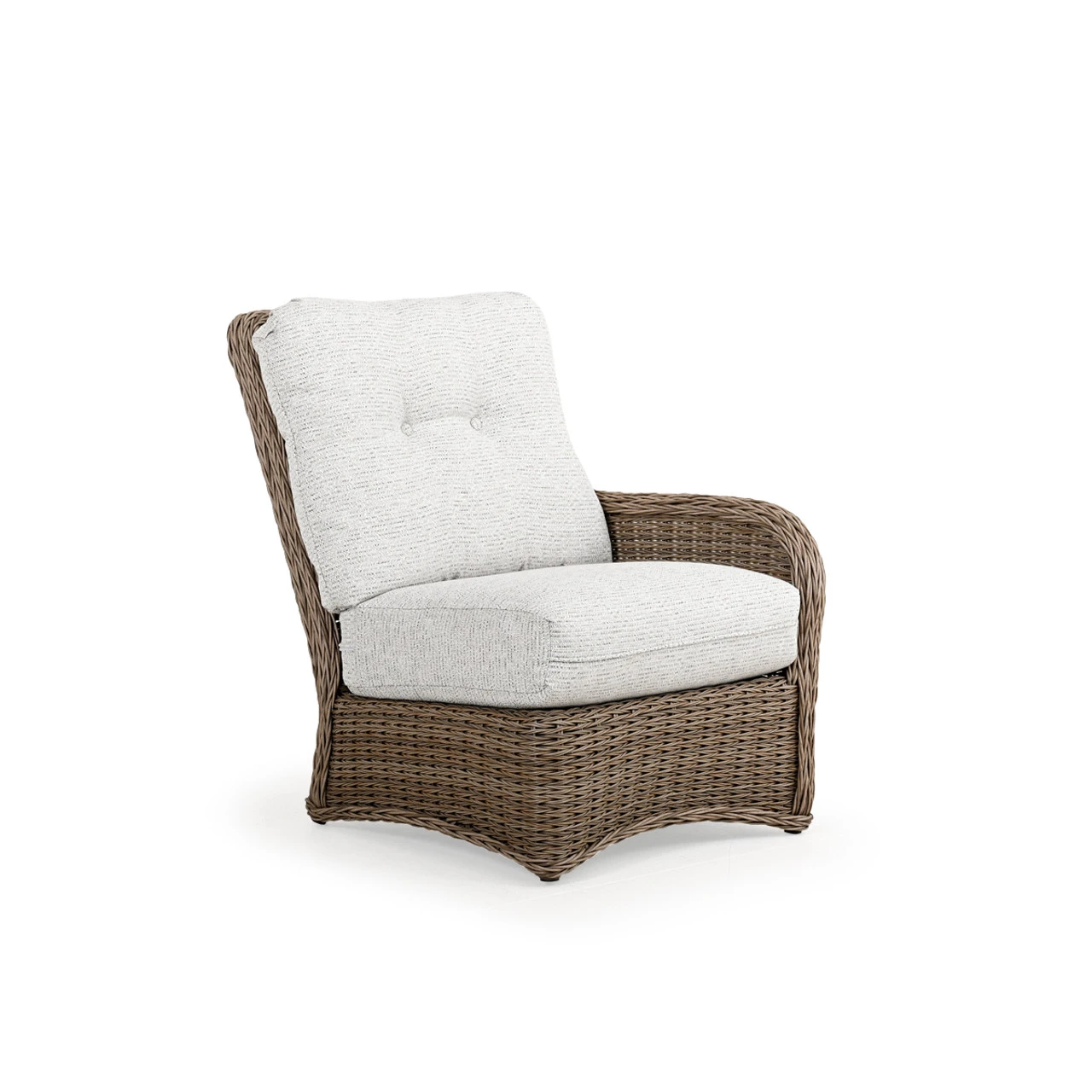 Maldives Outdoor Wicker Right Facing Arm Chair In Ash Weave - Image 6