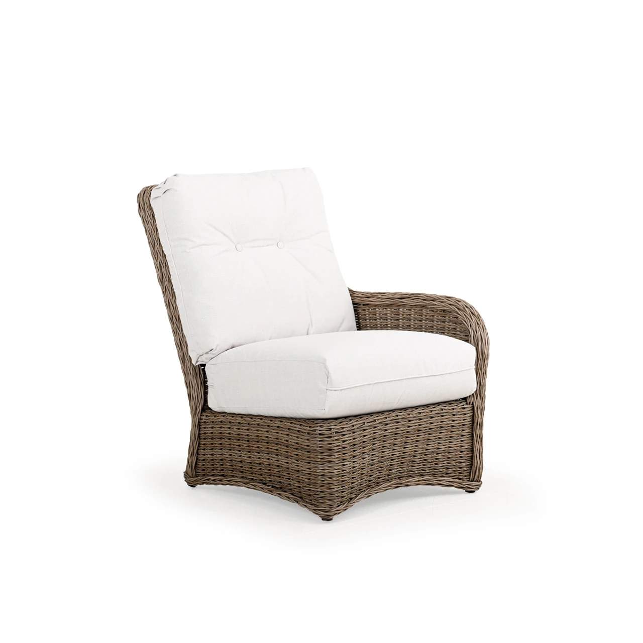 Maldives Outdoor Wicker Right Facing Arm Chair In Ash Weave - Image 2