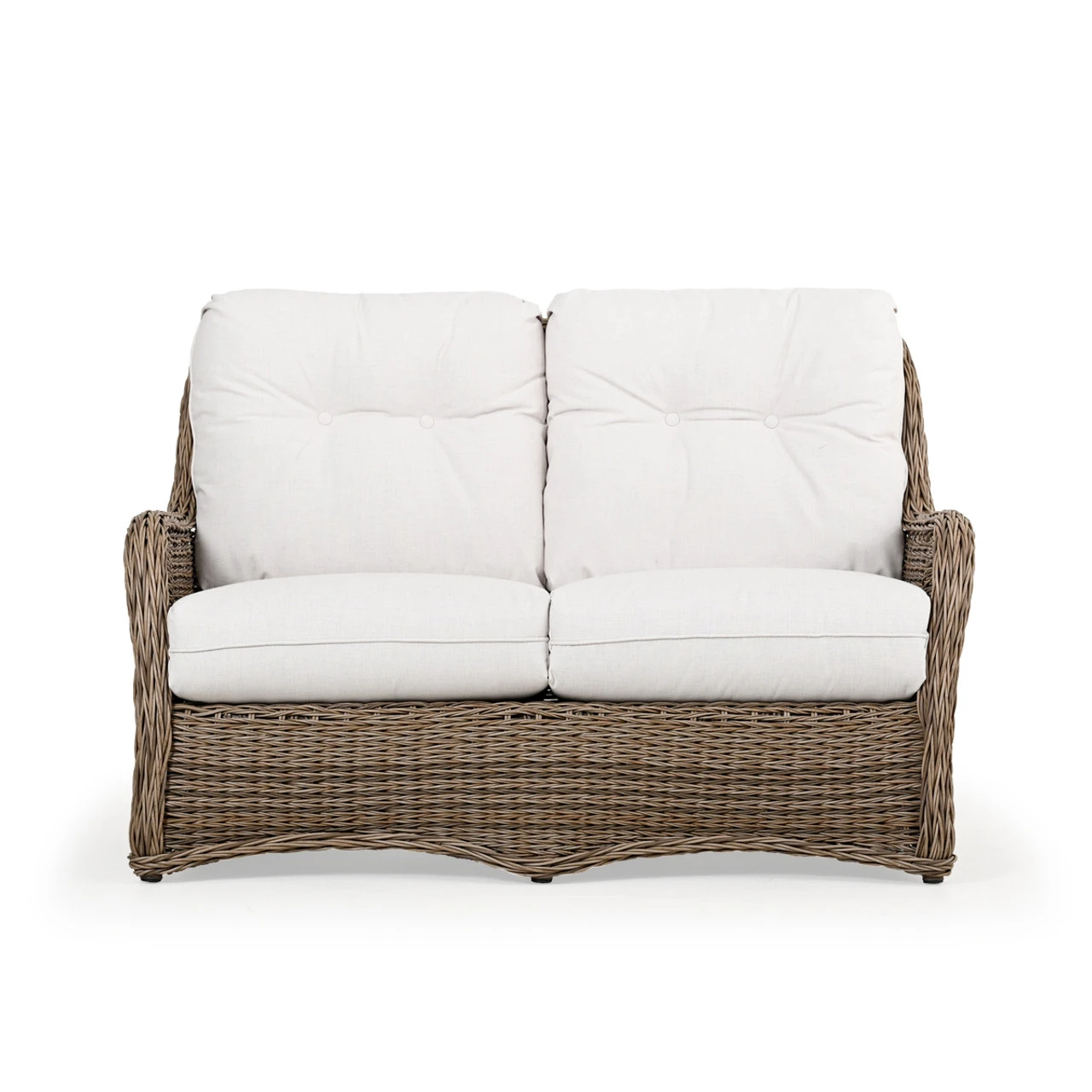 Maldives Outdoor Wicker Loveseat In Ash Weave - Image 6