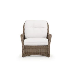 Maldives Outdoor Wicker Lounge Chair In Ash Weave