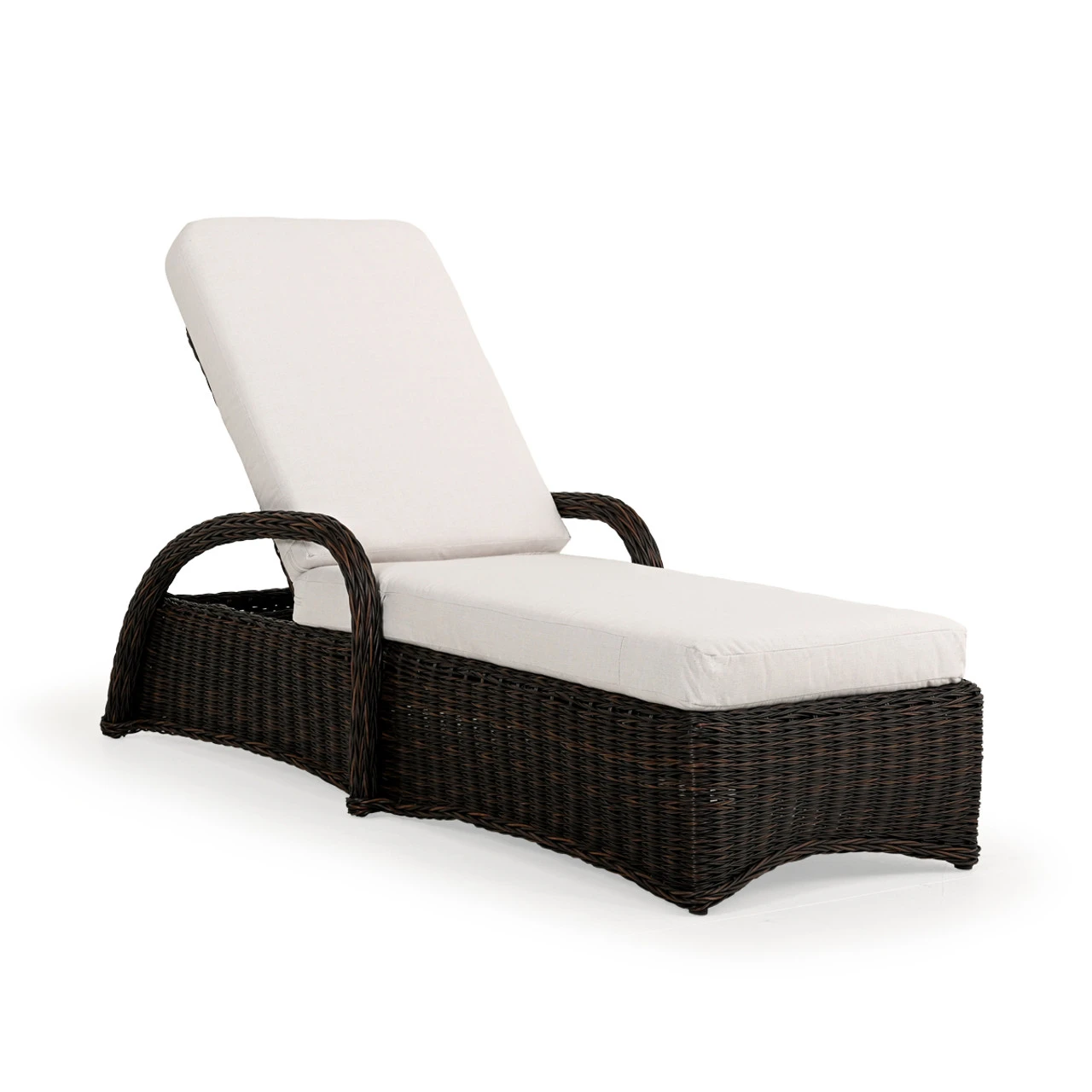 Maldives Outdoor Wicker Chaise Lounge In Clove Weave - Image 2