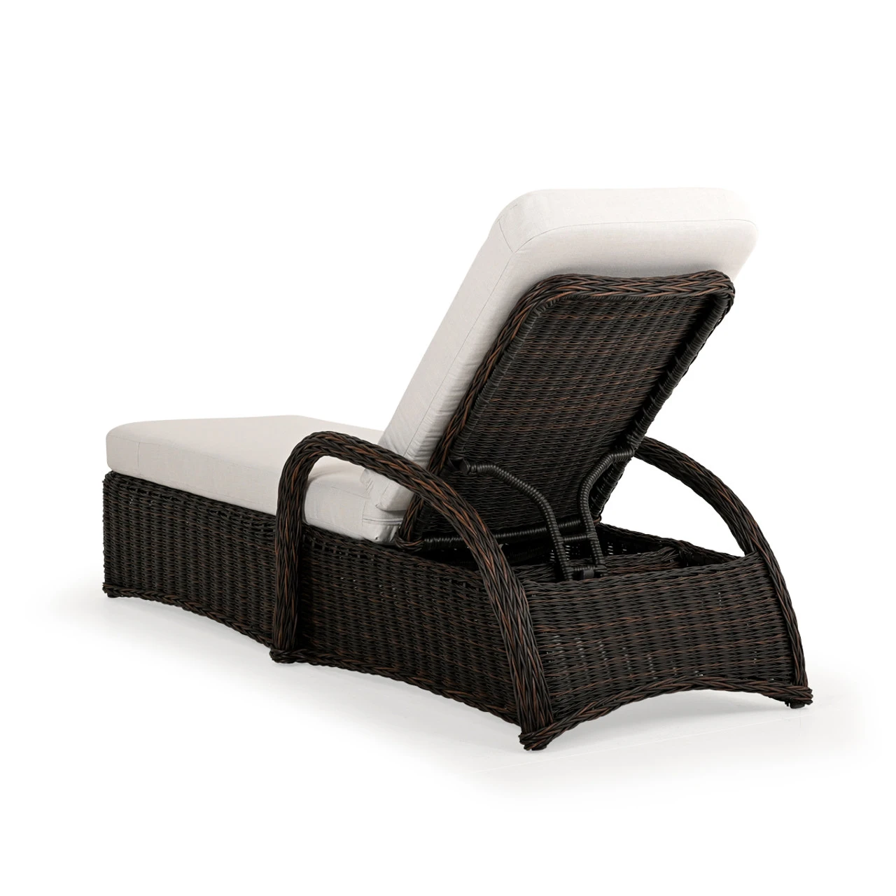 Maldives Outdoor Wicker Chaise Lounge In Clove Weave - Image 6